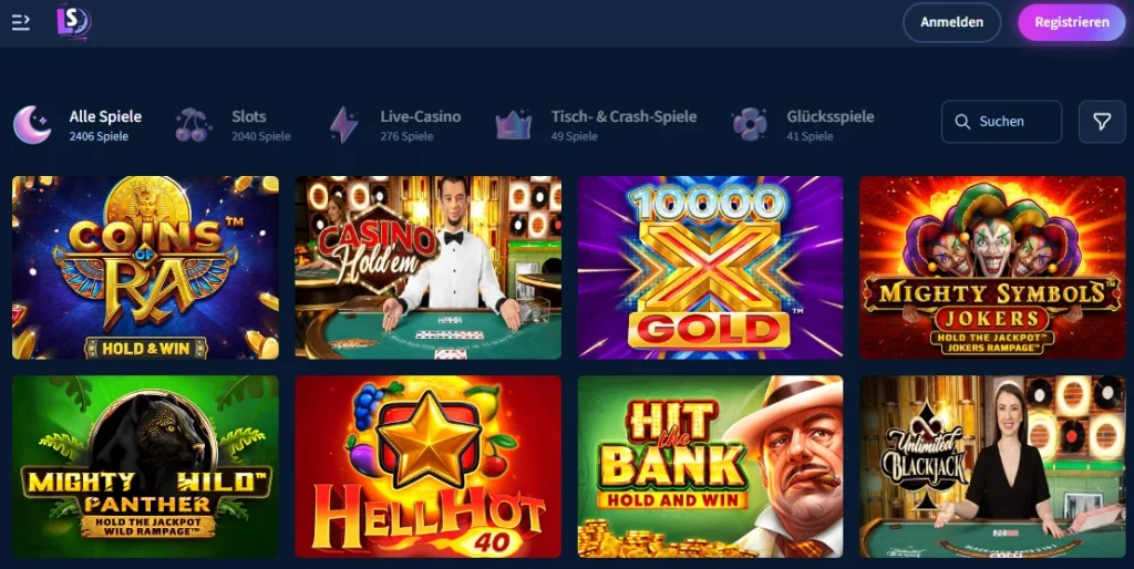 Lunar Spins Spielesammlung